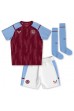 Aston Villa Moussa Diaby #19 Jalkapallovaatteet Lasten Kotipeliasu 2023-24 Lyhythihainen (+ Lyhyet housut)